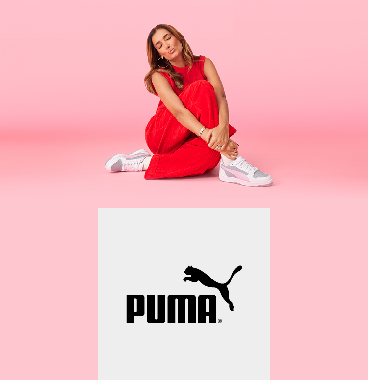 Happy Jana-Ina Zarella with Puma Reb-L Sneaker