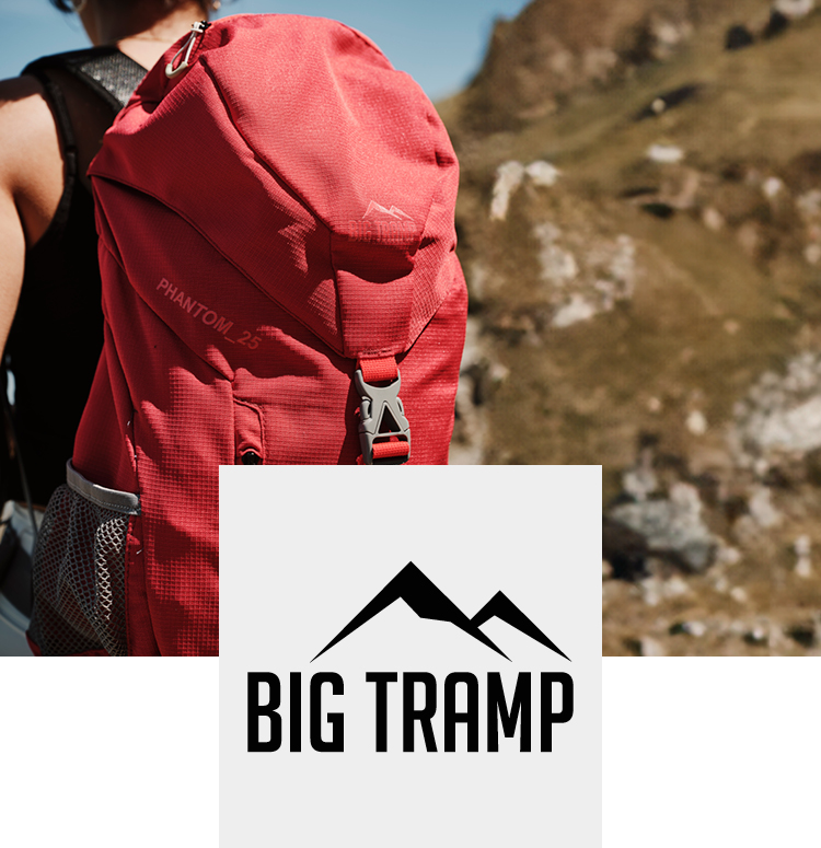 Big Tramp backpack in the mountains