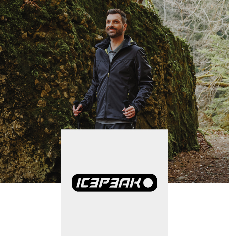 Man outdoors with Icepeak jacket