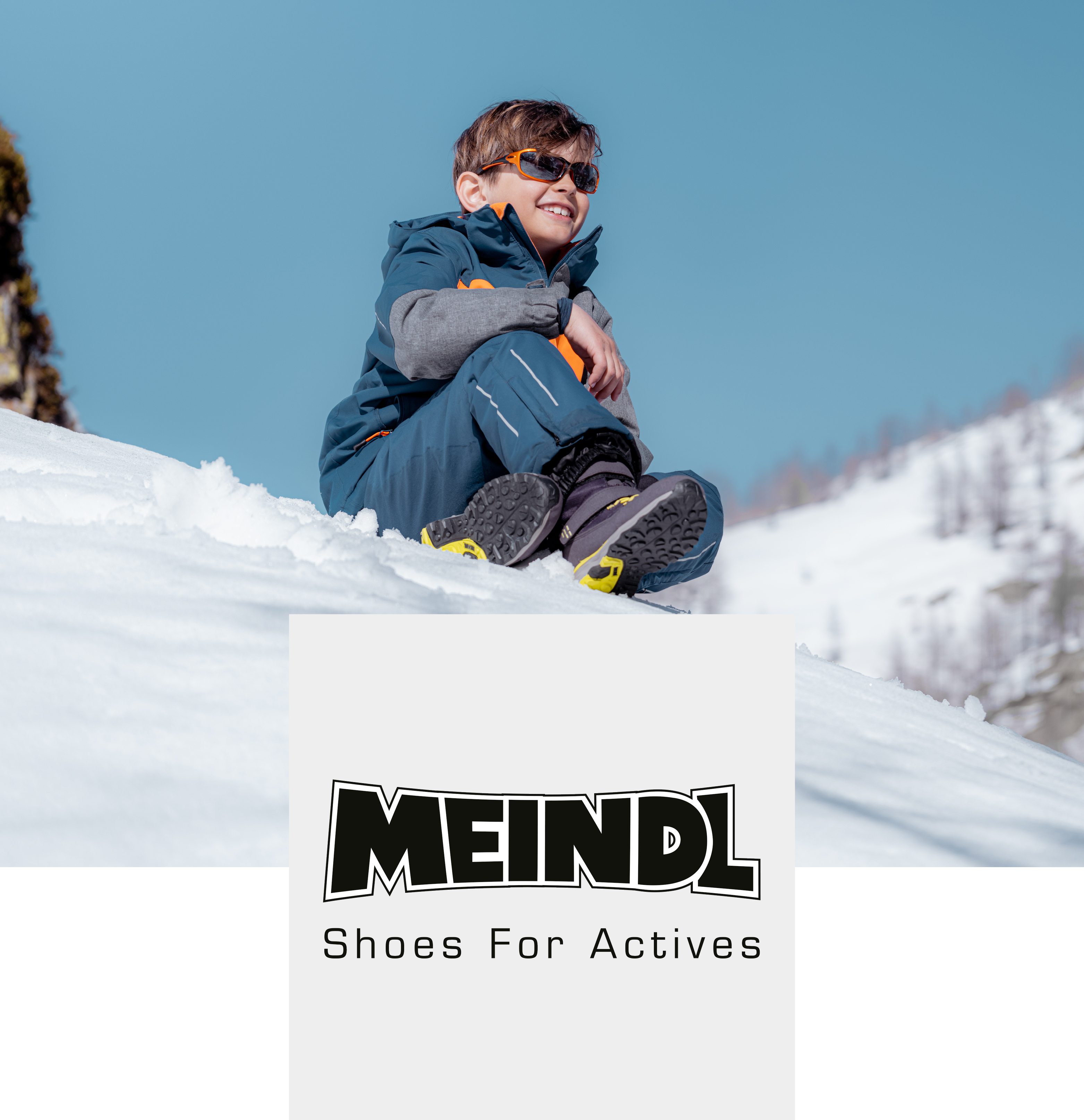 Junge with Meindl Gore Tex boots in the mountains