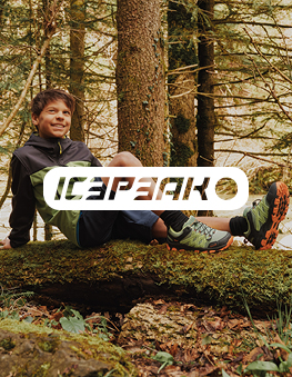 Boy in the forest with icepeak outdoor clothing