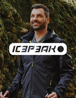 Man with Icepeak jacket outdoors