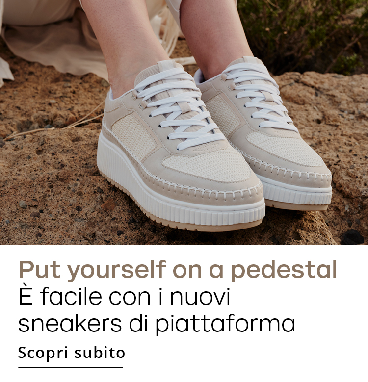 Put yourself on a pedestal È facile con i nuovi sneakers di piattaforma