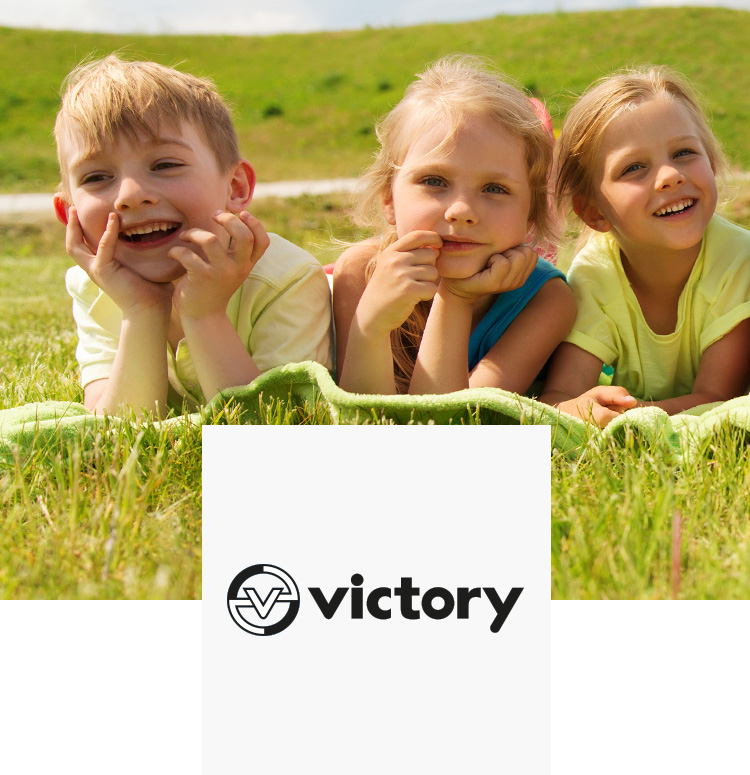 Happy Kids &amp; Victory Logo